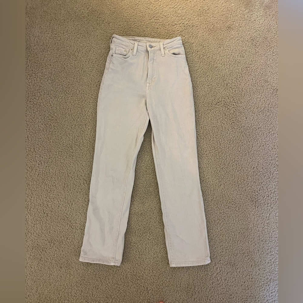 H&M Vintage Cream Denim Jeans